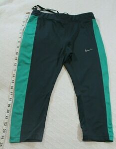 NIKE Youth( Boys) Pants Sweatpants Athletic Small (8) Polyester. Gray/Green
